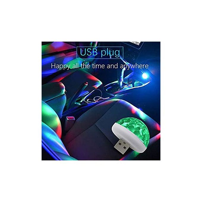 Voiture USB LED Ambiance Lumière Mini Portable USB Disco Ball Fête D'a –  X10 Maroc