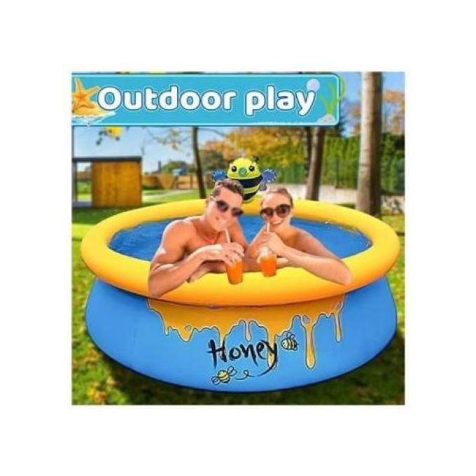 Honey Piscine Gonflable pour Enfants,en PVC , Ronde 150X41cm