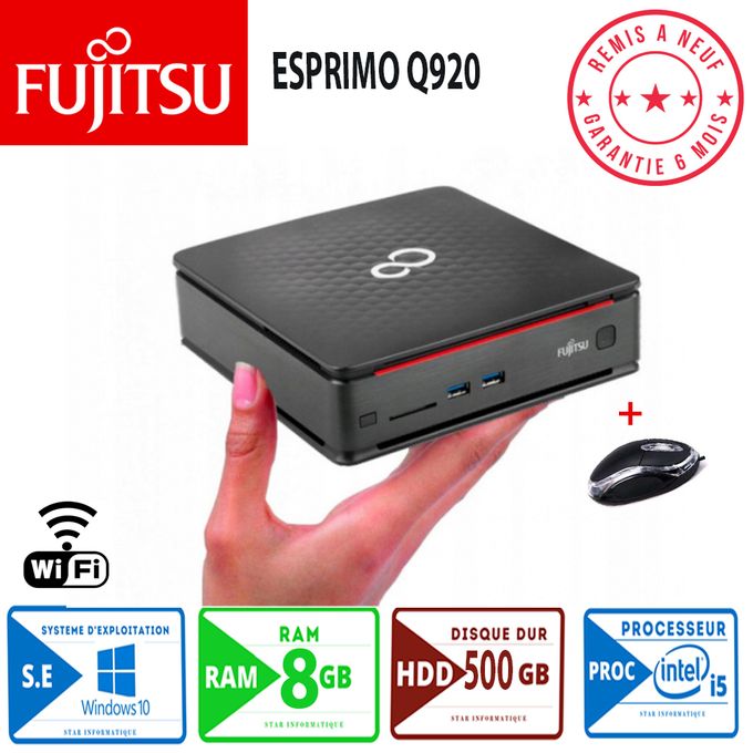 Fujitsu – Mini PC de bureau Q920, écran 22 pouces, avec 2 ans de