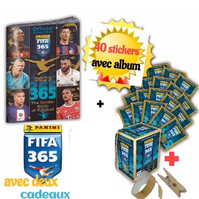 Panini Pincette avec 50 Cartes autocollant FIFA 365 officiel 2023 à prix  pas cher