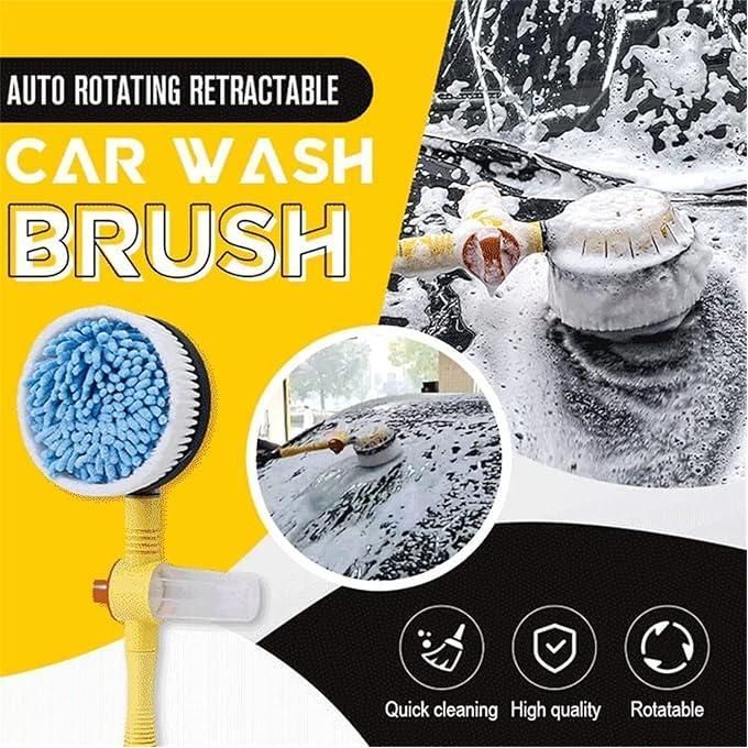 Brosse De Lavage Auto Rotative 360° Avec Manche Télescopique - Nettoyage Voiture, Camion, Vitres Et Déneigement