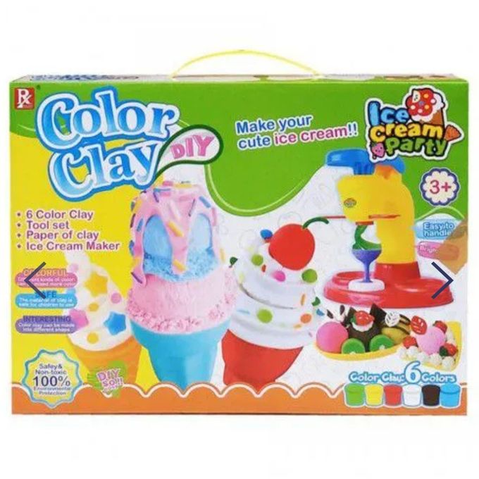 Machine à Nouilles en Argile, Pâte À Modeler pour la Cuisine et la Crème  Glacée, Créatifs Cuisine Accessoire Pate pour Enfants 4 5 6 7 8 Ans Cadeau  de Jouet-Multicolore