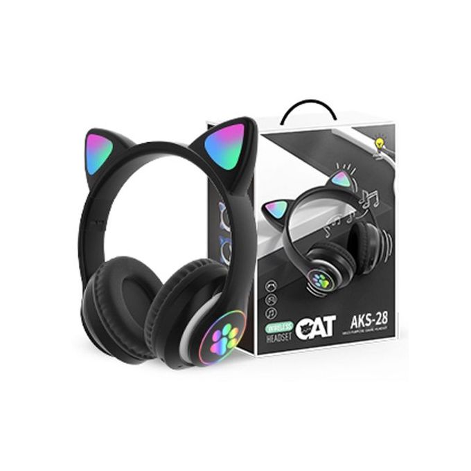 Generic Casque Bluetooth Sans Fil Oreil de Chats couleur pour Enfants et  Filles - Noir à prix pas cher