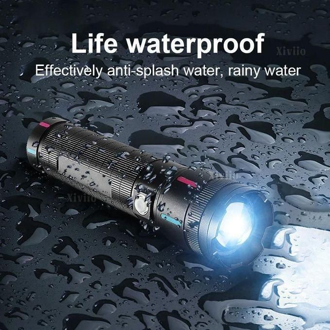 Lampe De Poche Lampe Torche LED Tactique 990000LM Rechargeable USB - Zoomable, étanche, Super Lumineuse Torche Police Longue Autonomie