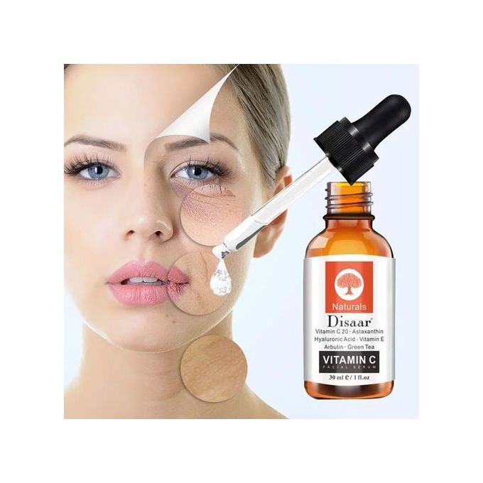 Disaar Vitamine C SÉRUM acide hyaluronique Antioxydant Blanchiment Visage, Contre les taches sombre, anti age anti ride