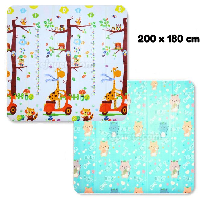 Generic Tapis de jeu double face pour bébé, épais, antidérapant