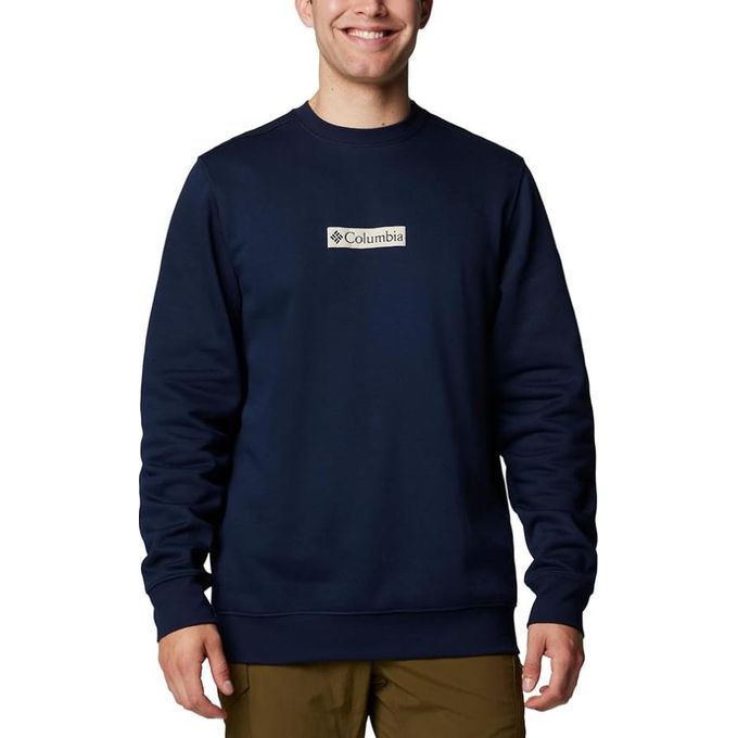 Sweat Columbia Basic Logo 2 Hoodie Bleu Marine Universitaire Blanc Homme Bleu marine universitaire blanc - Prêt-à-Porter