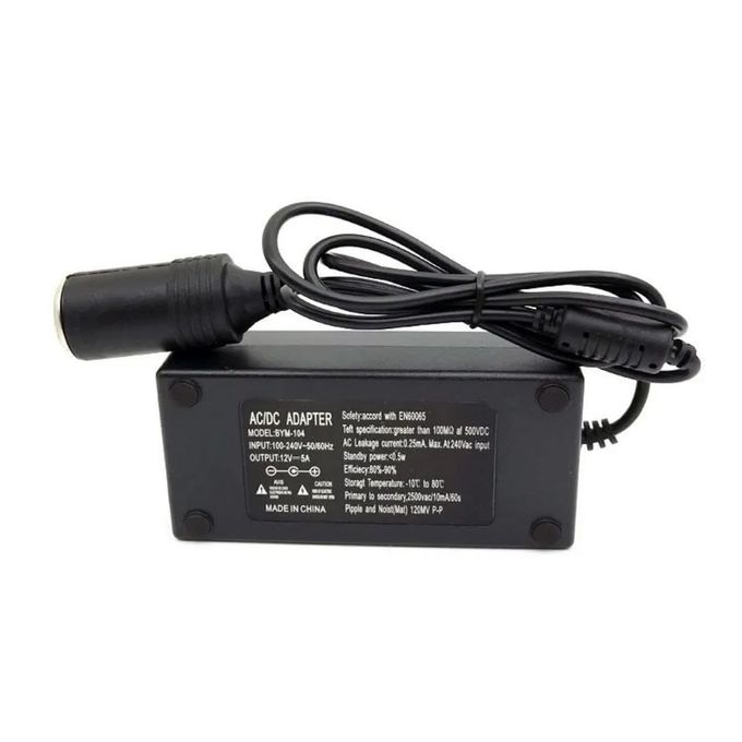 Adaptateur ca DC 110V 220V à 12V 5A convertisseur allume-cigare
