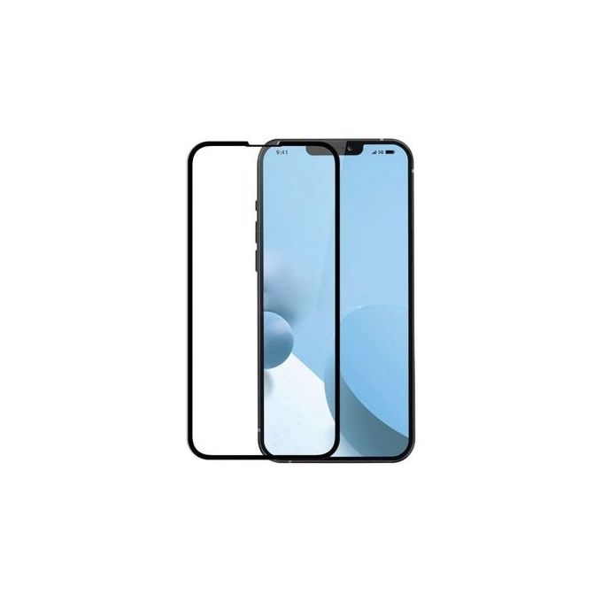 Verre Trempé iPhone 15 et 15 Pro, Dureté 9H Adhésion Totale, Mocolo -  Contour Noir - Français