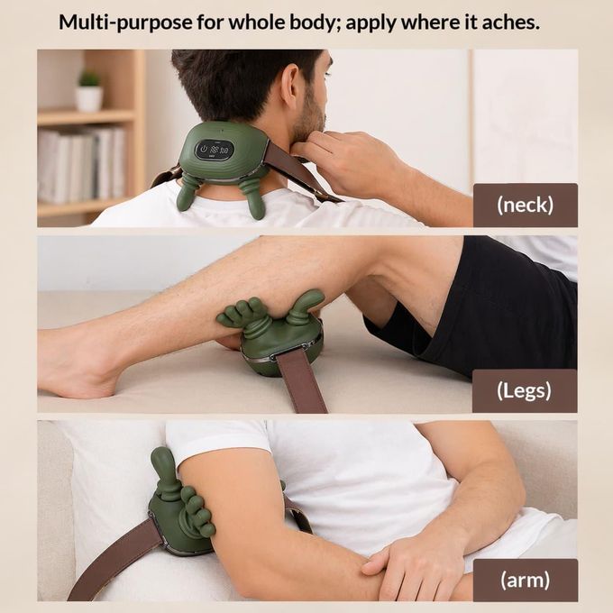Generic Mini Masseur Cervical Portable Chauffant – Appareil de Massage pour Cou, Épaules et Dos – Rechargeable USB - image 3