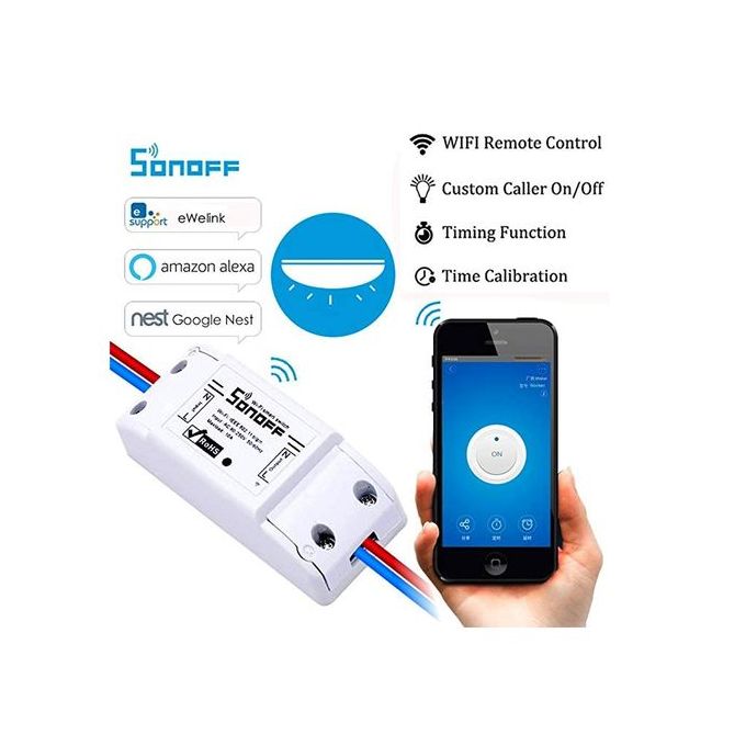 Interrupteur Intelligent WiFi SONOFF BASIC R2 - Compatible Alexa Et Google Home
