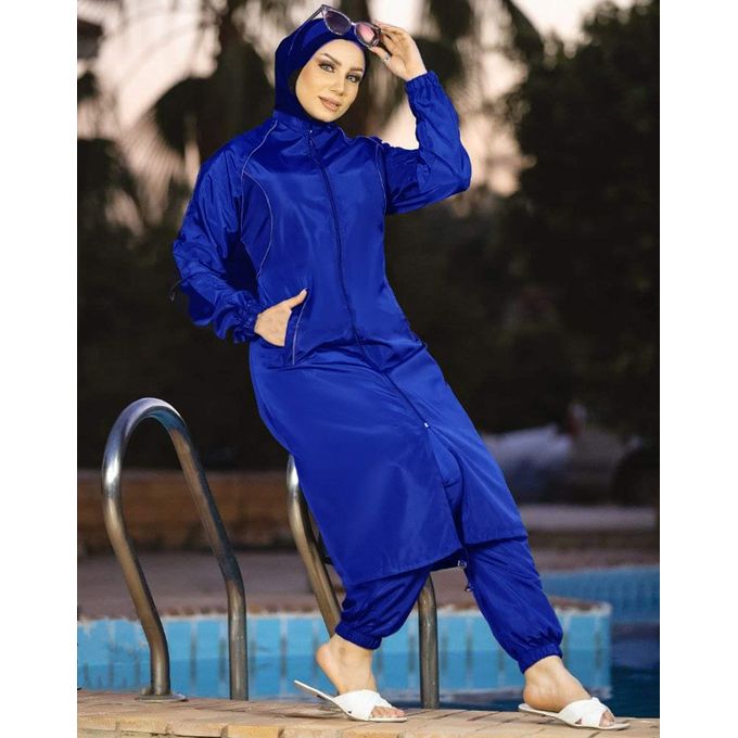 Compare Odema Spor Maillot de bain hijjab burkini 2019 Bleu Price