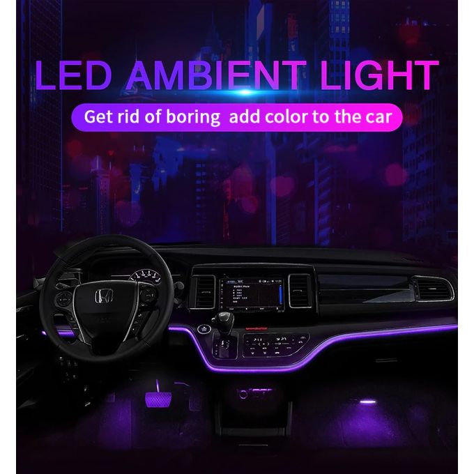 Generic Néon LED multi couleurs contrôlable par smartphone pour éclairage d' ambiance intérieur voiture à prix pas cher