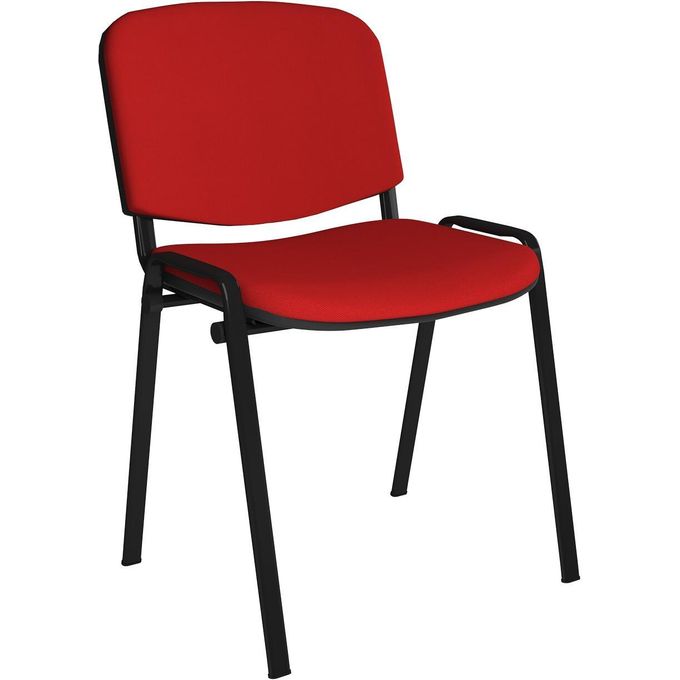 4 X CHAISE de visiteur empilable Ken en tissu avec Assise rembourrée