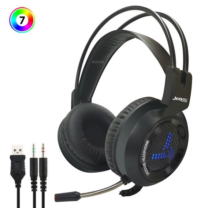 Jedel Casque Gamer casque PC 7.1 son surround Xbox playstation RGB