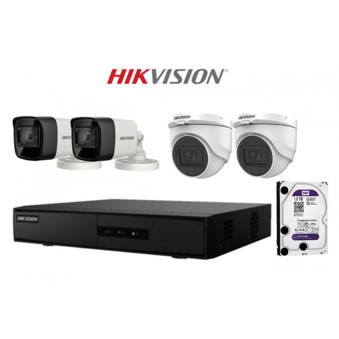Hikvision PACK 4 CAMERA 2MP COMPLETE