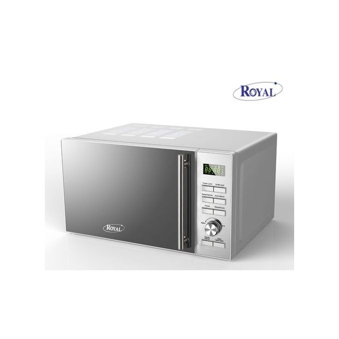 Royal Confort - F 23X Micro-ondes Grill Porte en vitre Inox 39 CM Cavité  Inox 5 niveaux de puissance 20 Litres Verrouillage enfant La fonction de  dégivrage en poids Contrôle électronique PRIX