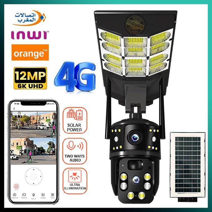 Caméra Solaire V380Pro 4G Double Objectif