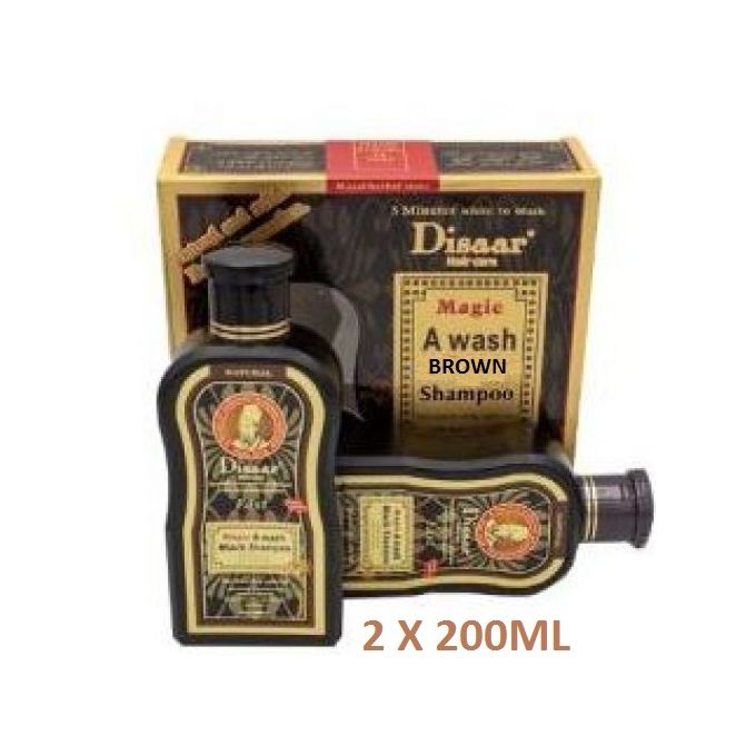 Disaar Shampoing colorant pour cheveux, Ginseng et huile de serpent, brun,  400ml à prix pas cher