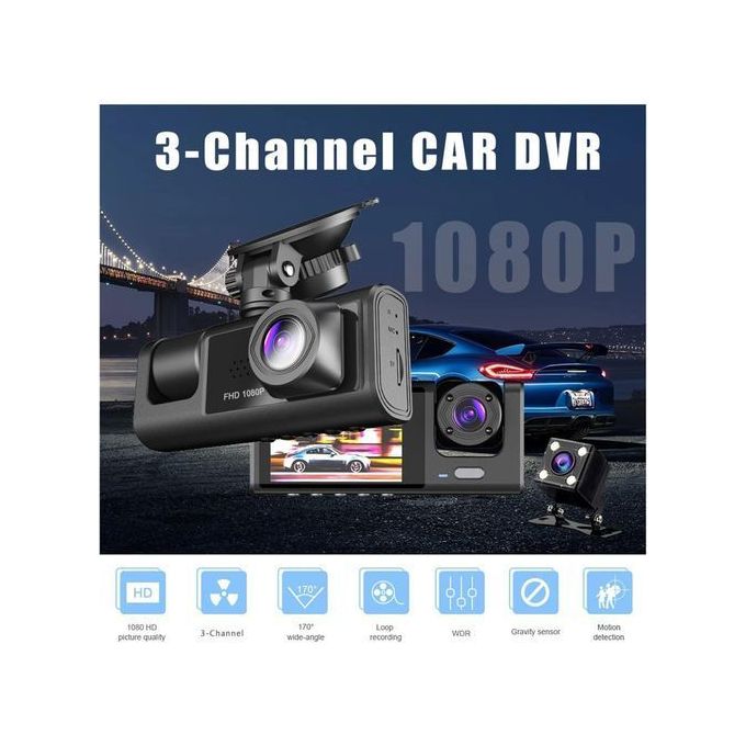 Generic DashCam DVR caméra voiture 3 canaux HD 1080P avant arrière