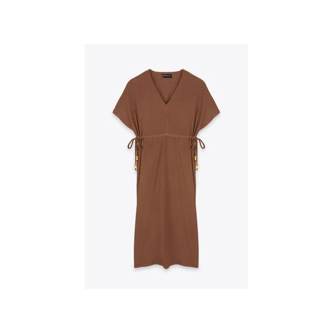 Marwa Robe En Maille - Marron