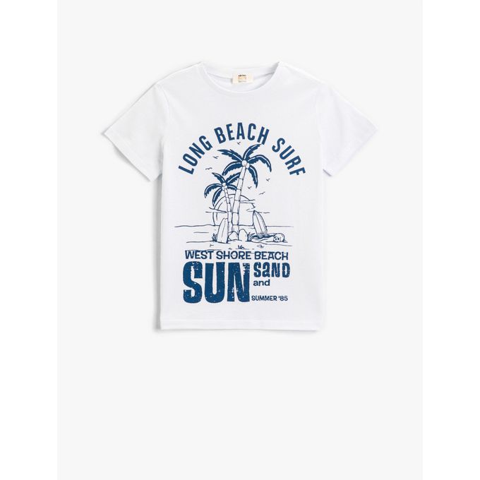 T-SHIRT Garçons Koton BLANC – Style et qualité pour les petits | Prix Maroc