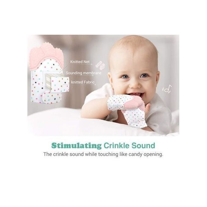 Gant de Dentition pour Bébé,Mitaines de Dentition pour Bébés,Moufle Jouet  de Dentition en Silicone,Protéger Bébé(Rose),2pcs - Cdiscount Puériculture  & Eveil bébé