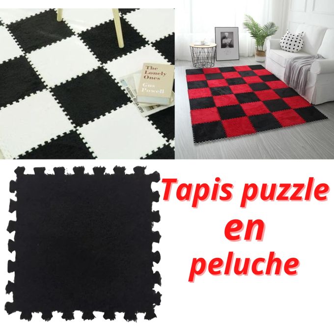 Generic tapis puzzle bébé NOIR salon chambre 10 piece à prix pas cher