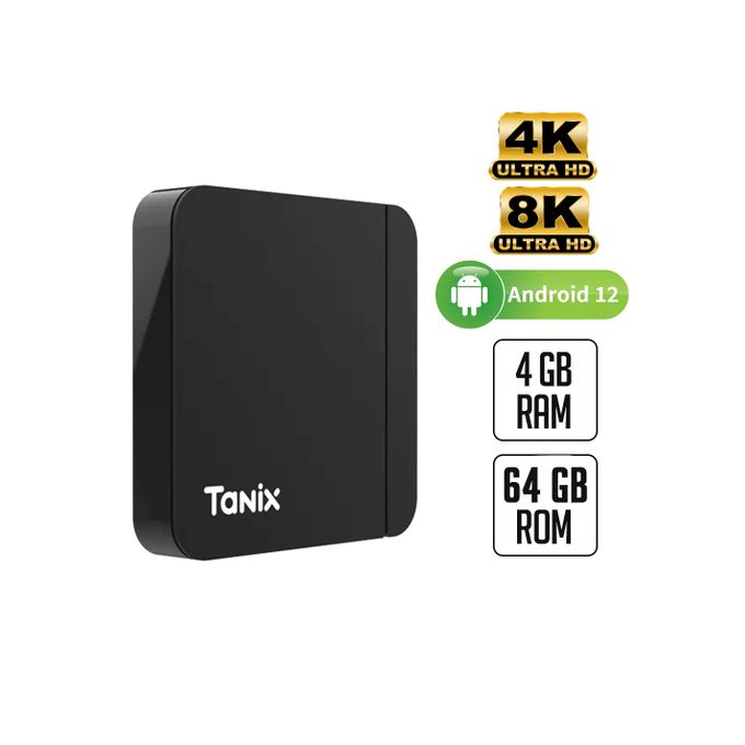Senic Tv Box tx12 4Gb Ram 64Gb 2023 mémoire android 12 Wifi Bluethoot 5.0