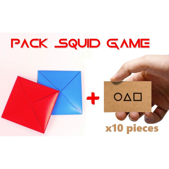 pack Netflix’s Squid game korean serie, Ddakji + 10pcs of Business Cards by moroccan otaku