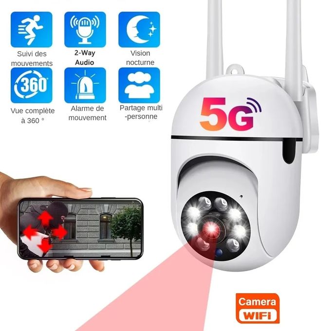 Caméra de surveillance extérieure WiFi HD 2MP/3MP,bidirectionnel,vision nocturne