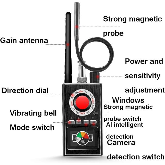 Détecteur d'espionnage Caméra cachée Détecteur de bugs Détecteur