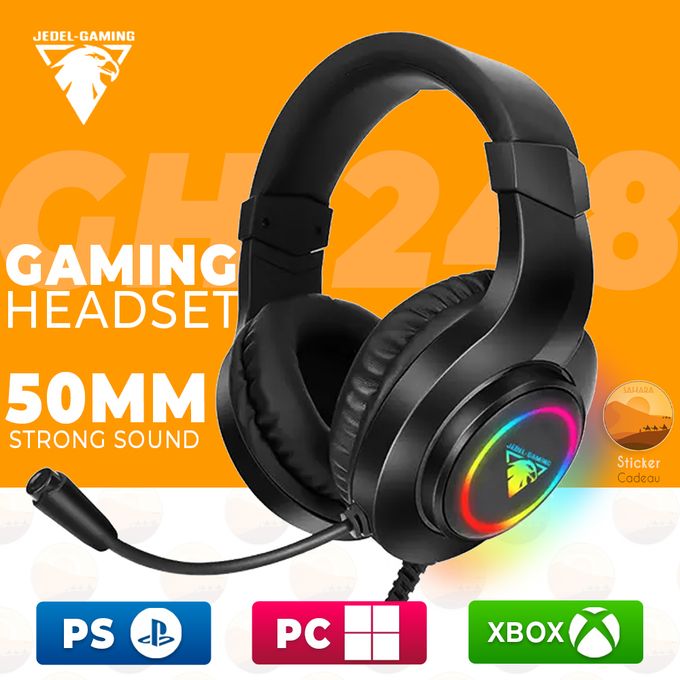 Casque Gamer casque PC avec son surround casque antibruit avec micro et  lumière LED