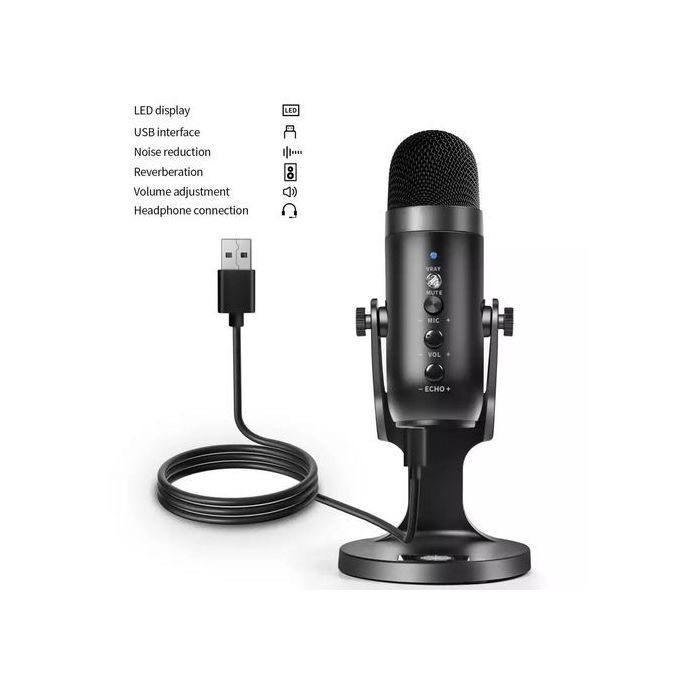 Microphone USB de bureau Micro à condensateur professionnel pour