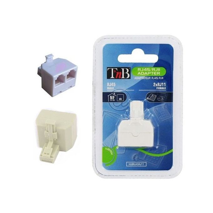 TNB Adaptateur RJ45 / RJ11 Adapter Hub // Filtre Doubleur RJ45 Male vers 2x  RJ11 Femelle à prix pas cher