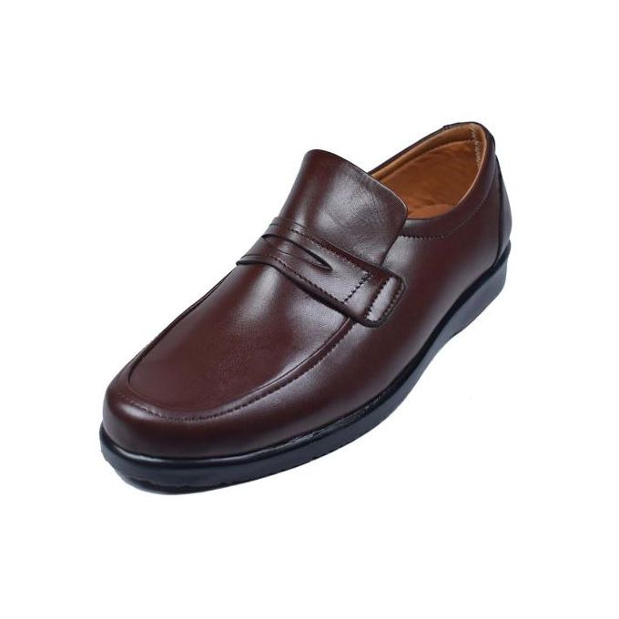 SUPER KTK Chaussure Médicale 100% Cuir Véritable - Marron