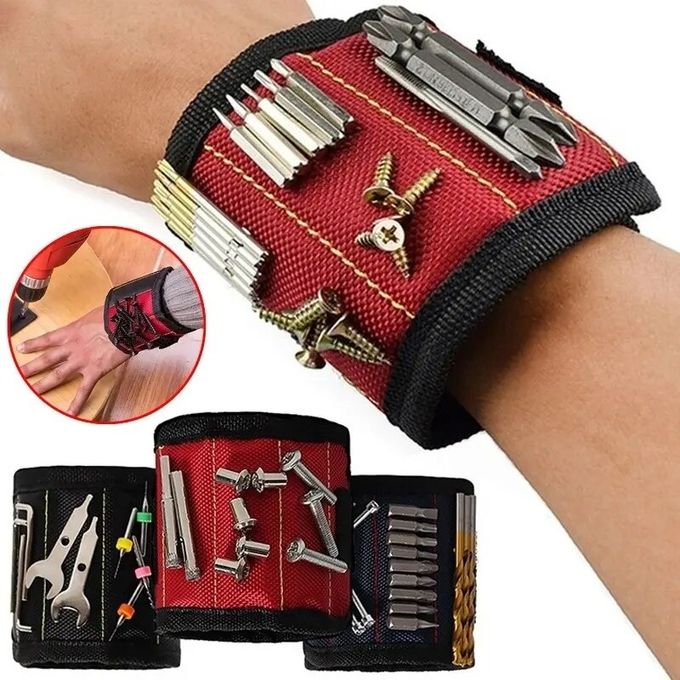 Generic Ceinture de cadeau de sac d'outil de bracelet magnétique pour tenir  la vis à prix pas cher