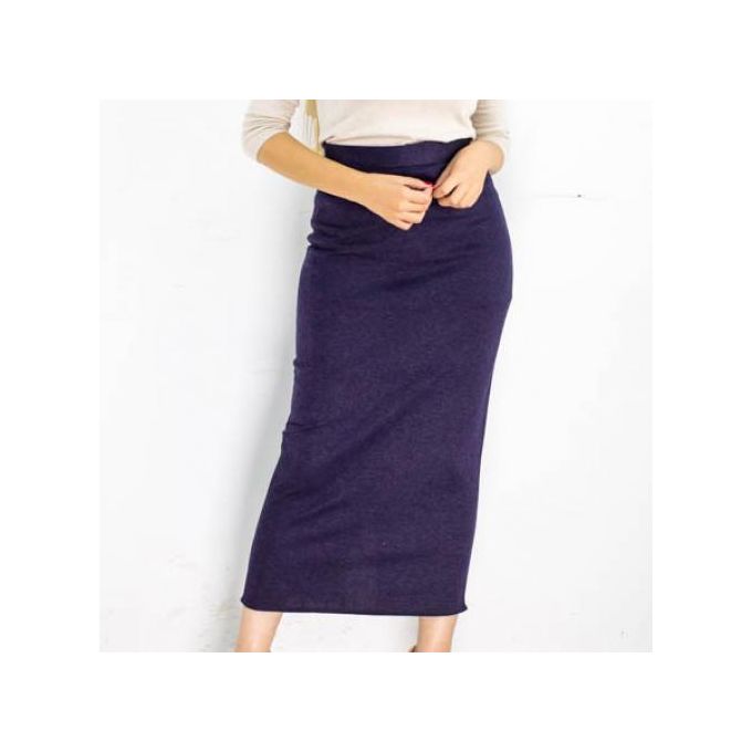 Jupe crayon violette top