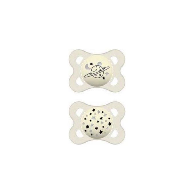 MAM Skin Soft Lot de 2 tétines en silicone 0-6 mois avec boîte de