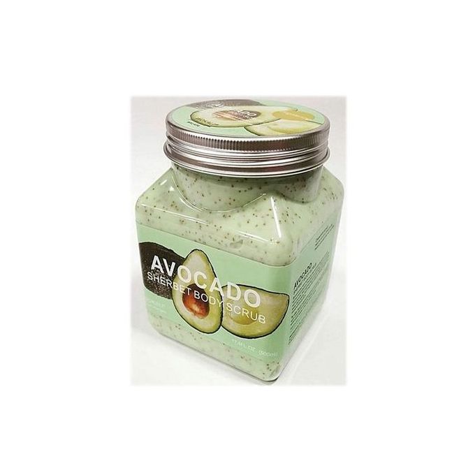 Wokali Gommage Exfoliant - fruit avocat scrub face Avocado 500 ml points noirs de dolce vita