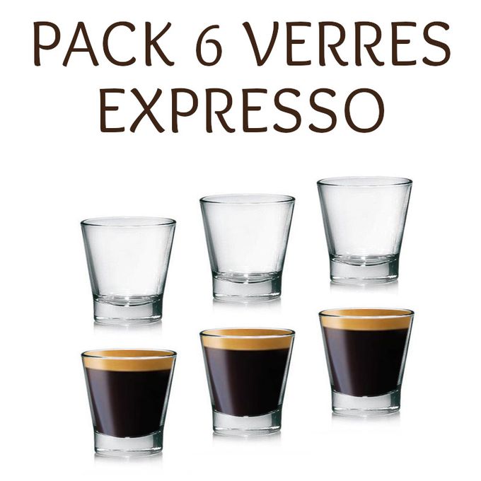 NESCAFÉ DOLCE GUSTO Tasses à Espresso en Verre avec Sous-tasse