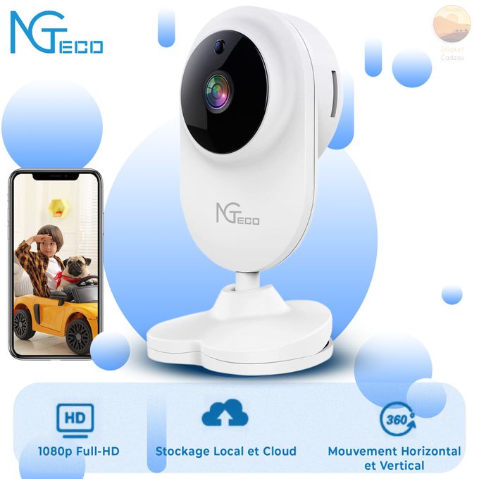 NGTeco Caméra de sécurité de surveillance intelligente WiFi Intérieure NG-C2310  1080P Vision Nocturne