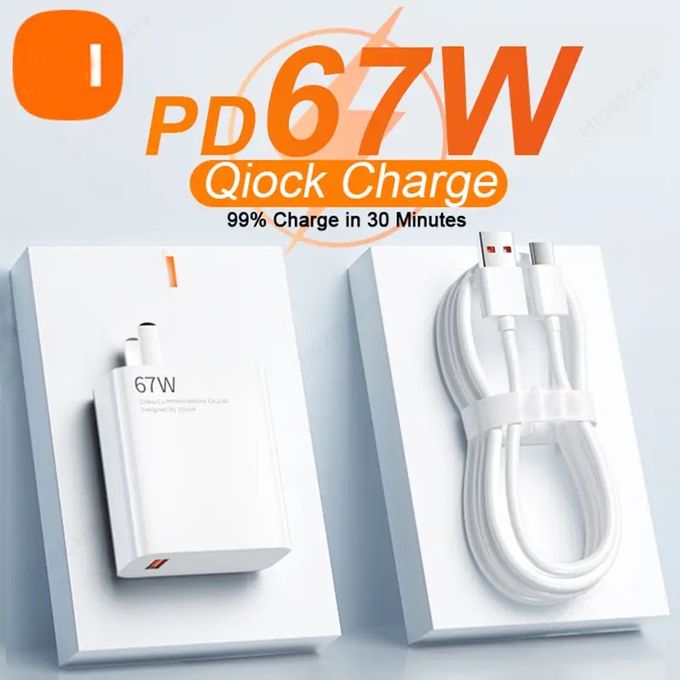 Chargeur adapté pour Mi 67W Rapide avec Câble USB C 1m Turbo MI