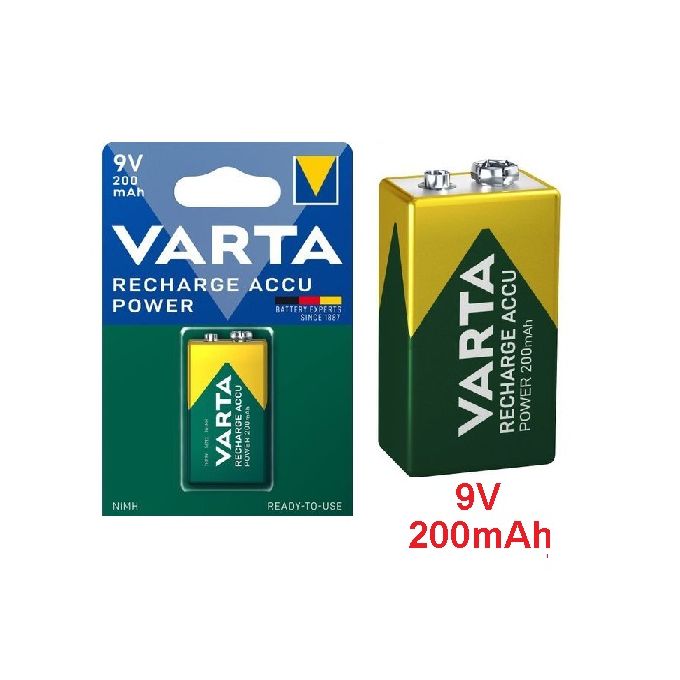 VARTA Pile Rechargeable 9 volts NiMh Accu Power Batterie 9V