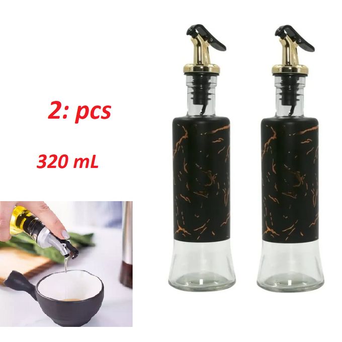 Generic 2 pcs de Bouteilles de distributeur d'huile d'olive en verre 320 ml  à prix pas cher