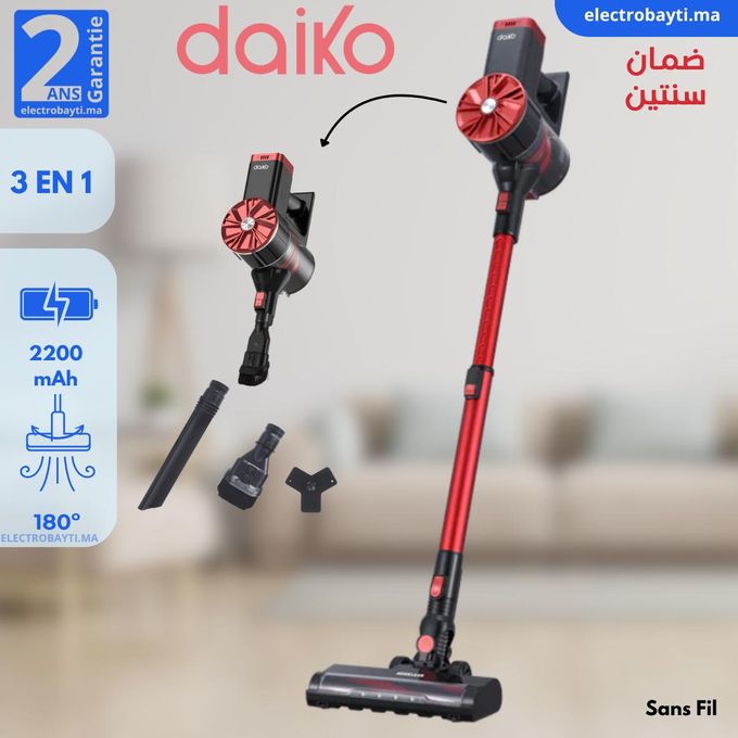 MQDXE Aspirateur Balai Sans Fil 550W, Affichage LED, Autonomie de 55 Min, Brosse Anti-Enchevêtrement, Aspirateur Léger pour Poils d'Animaux, Sols Durs et Tapis