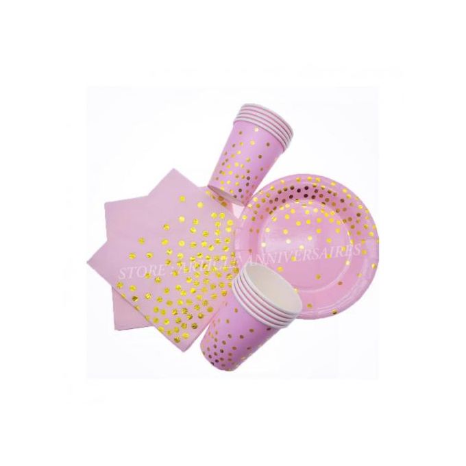 Ensemble de vaisselle décoration Table d'anniversaire (10 serviettes 10 assiettes 10 gobelets)