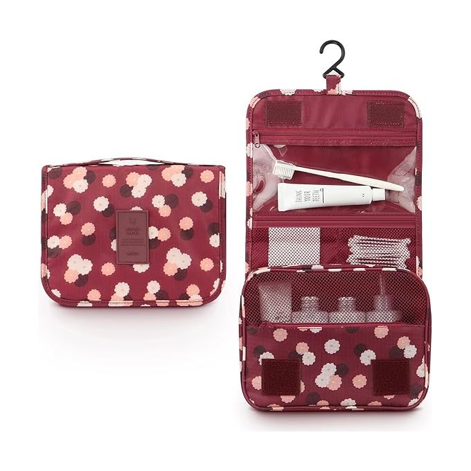 Trousse De Toilette Voyage Femme – Noir, Velours Doux – Format Portable 27x18x5cm, Idéale Pour Maquillage Et Accessoires