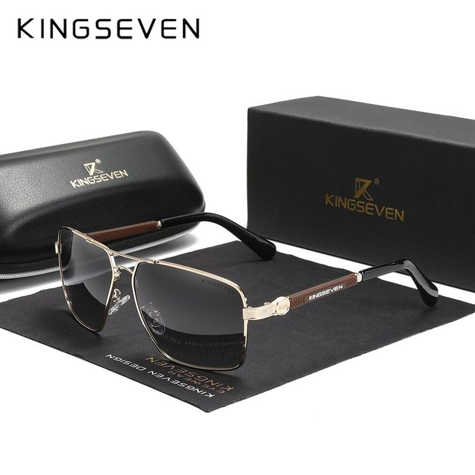 Compare Kingseven Lunettes de soleil hommes polarisees UV400 design de luxe anti reflechissantes Price