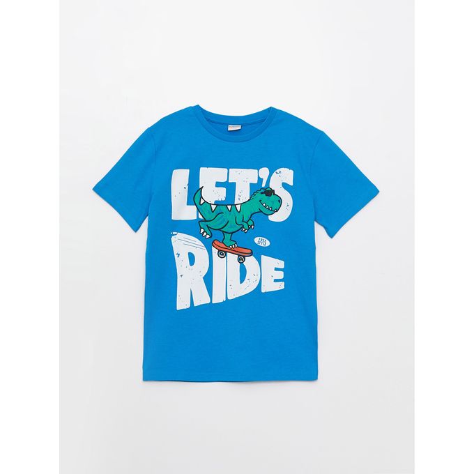 Lc Waikiki T-shirt pour garçon à col ras du cou imprimé et à manches courtes